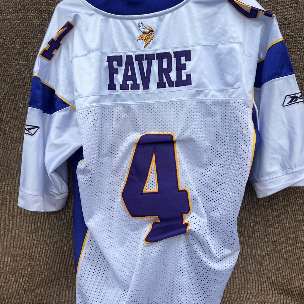 Brett Favre Minnesota Vikings NFL Football Jersey Sz M /50 Reebok On Field NWT - Picture 7 of 13